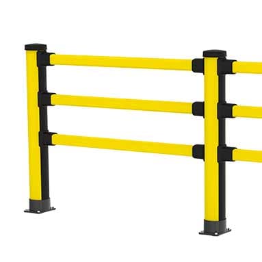 Essential suojakaide kolmella kaiteella