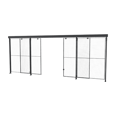 Porta scorrevole con serratura centrale