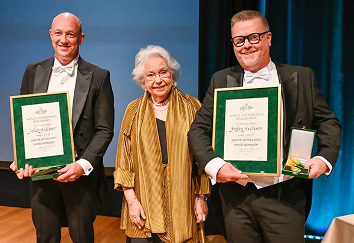 Johan Axelsson and Stefan Axelsson awarded business medal at the Royal Patriotic Society annual ceremony Johan Axelsson and Stefan Axelsson awarded business medal at the Royal Patriotic Society annual ceremony